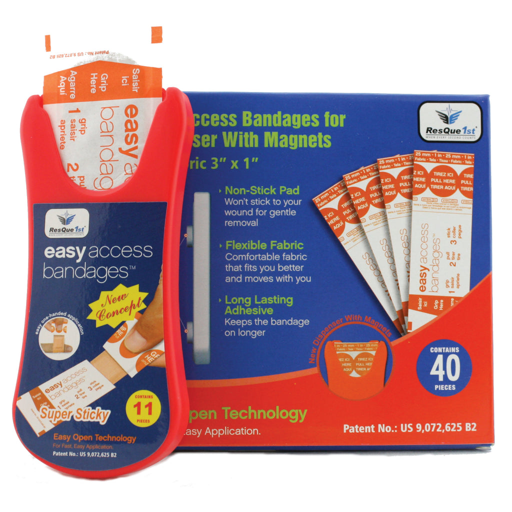 Magnetic "Quick Aid" Bandage Dispenser + Refill