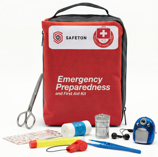 Safeton First Aid Kit 180 Piece – Emergency First Aid Kit for Home, Car, Travel & Camping – Waterproof, Portable Medical Kit for Family & Workplace - Flex Spending & Health Saving Eligible - Red