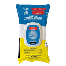 Load image into Gallery viewer, Fresh Wipes Disinfecting Surface Wipes – Citrus Scent, 80 Count, Multi-Purpose Cleaning