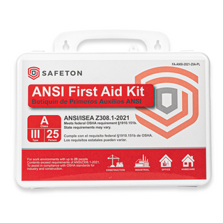 ANSI/OSHA 25 Person Plastic First Aid Kit