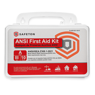 ANSI/OSHA 10 Person Plastic First Aid Kit
