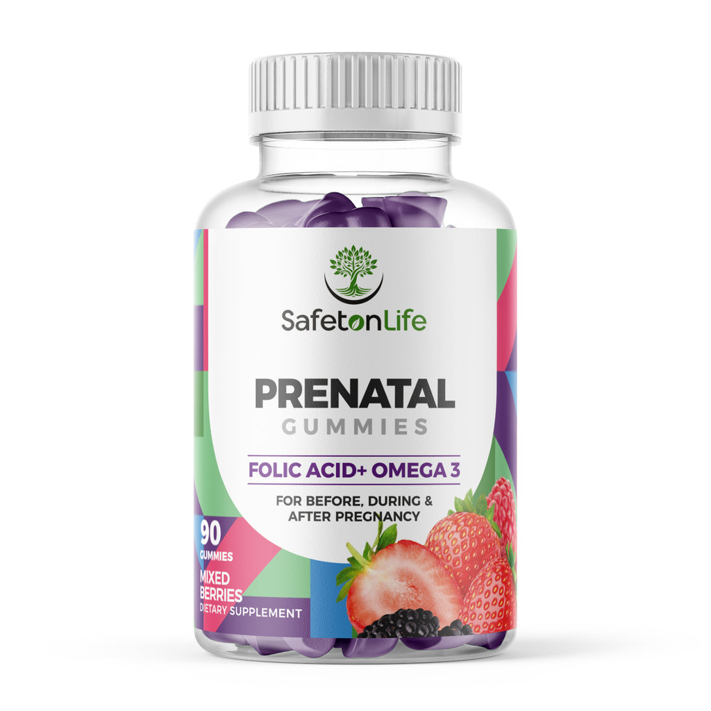 Safeton Life Prenatal Gummy Vitamins 90ct Bottle