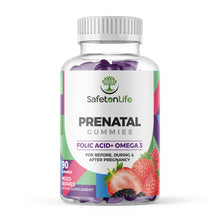 Load image into Gallery viewer, Safeton Life Prenatal Gummy Vitamins 90ct Bottle